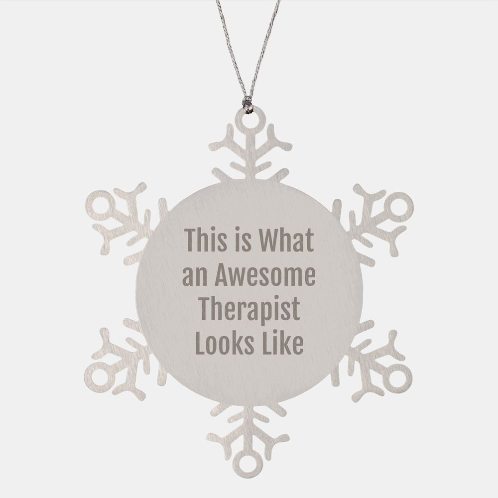 Awesome Therapist Gifts for Christmas | Funny Therapist Snowflake Ornament | Gifts from Santa to Therapist | Inspirational Therapist Appreciation Gifts - Image 1