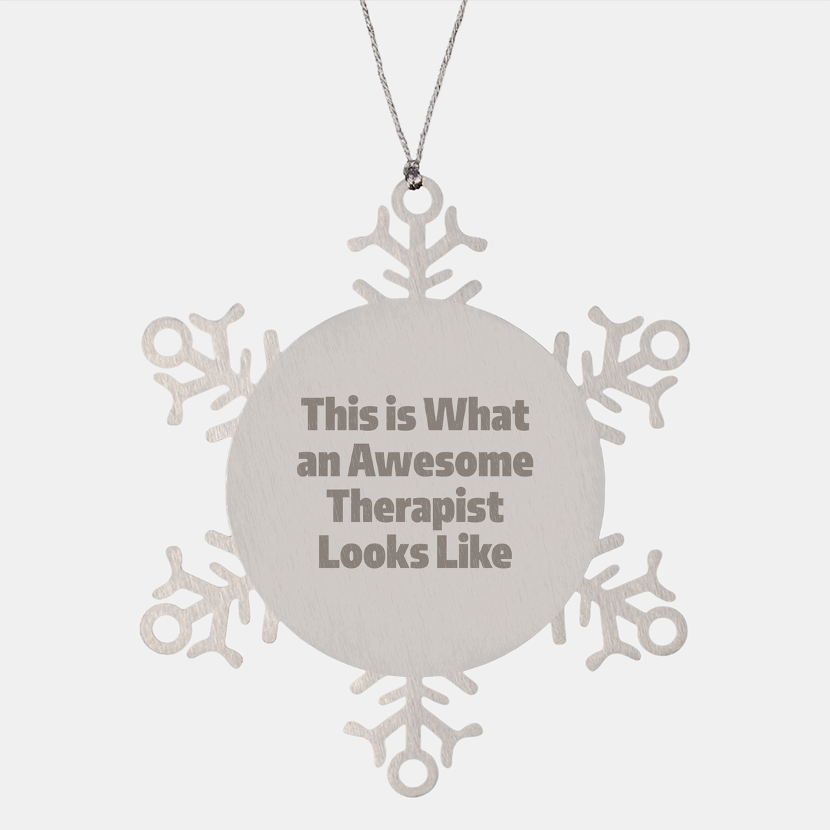 Inspirational Therapist Gift: Shatterproof Snowflake Ornament for Awesome Therapist Looks Like - Unique Christmas Unique Gifts for Therapist - Gifts from Family to Therapist - Image 1