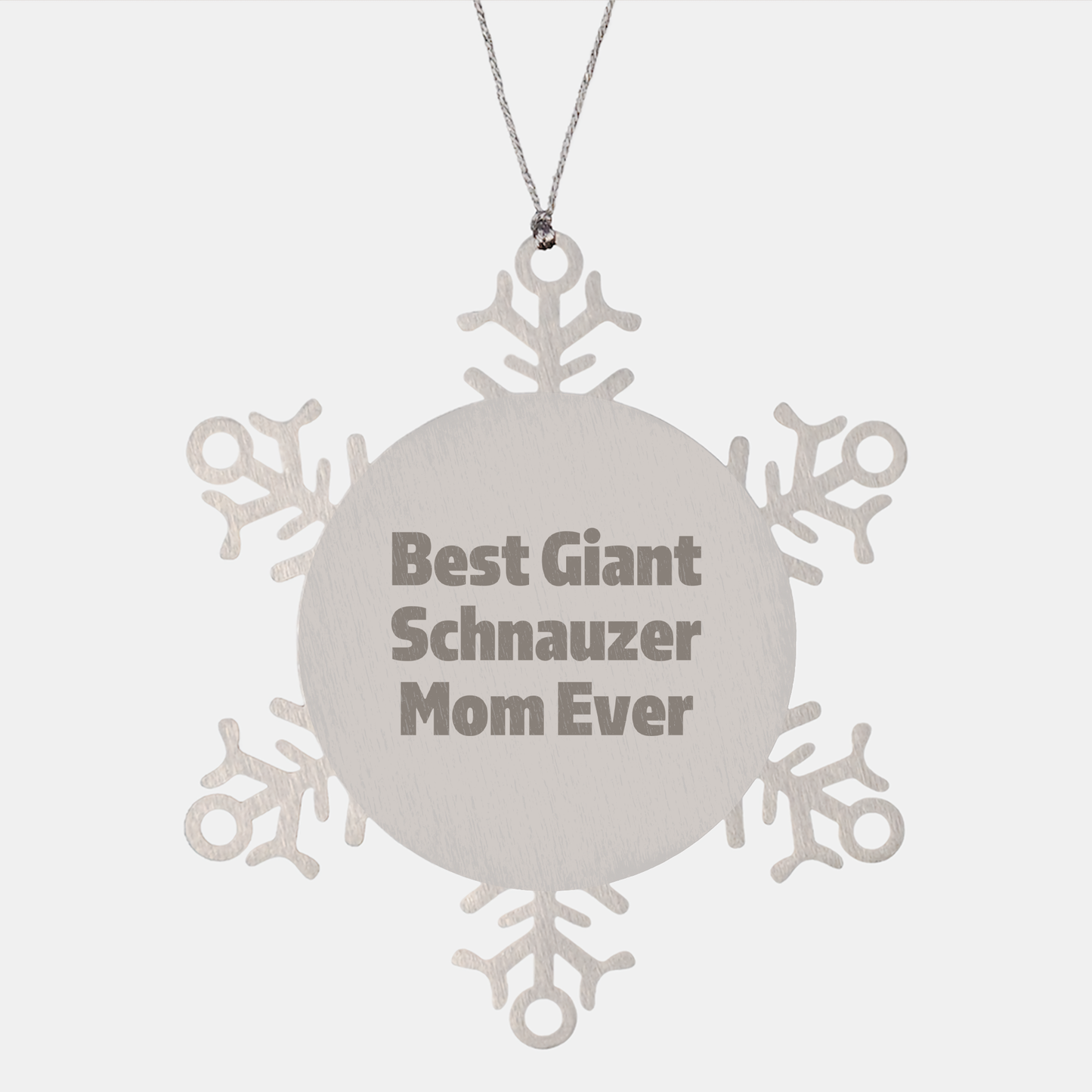 Best Giant Schnauzer Mom Ever Snowflake Ornament - Gifts from Family to Friends - Unique Christmas Ornament for Giant Schnauzer Dog Lovers - Image 1
