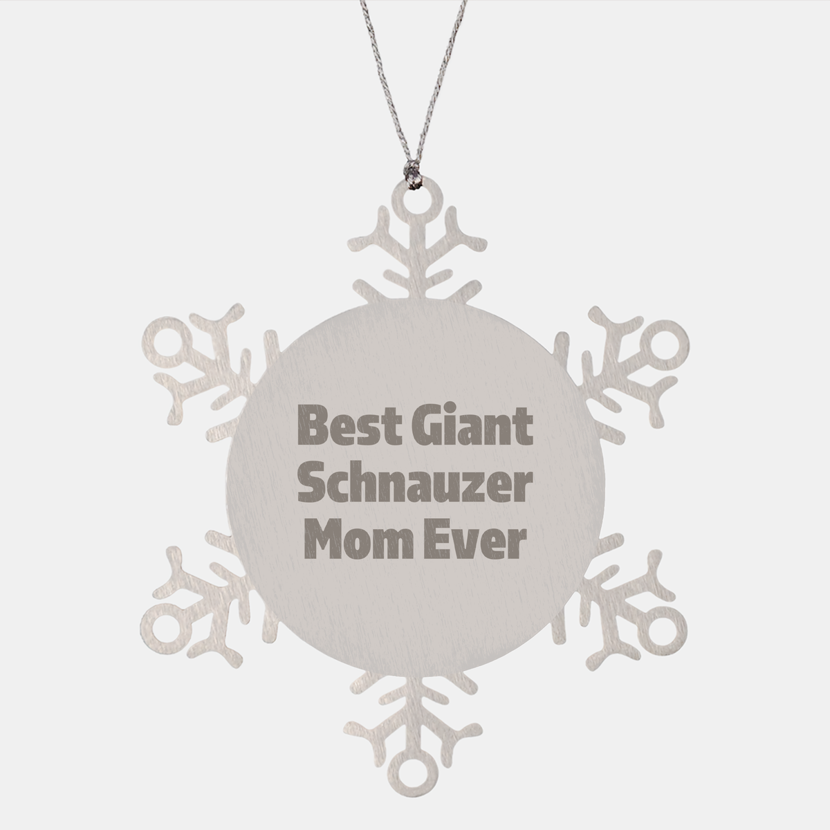 Best Giant Schnauzer Mom Ever Snowflake Ornament - Gifts from Family to Friends - Unique Christmas Ornament for Giant Schnauzer Dog Lovers - Image 1