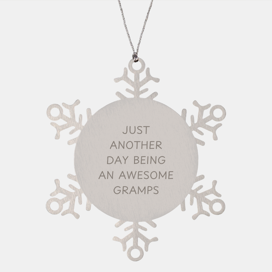 Gramps' Awesome Snowflake Ornaments, Funny Gifts from Family for Men, Christmas Unique Gifts for Awesome Gramps - Image 1