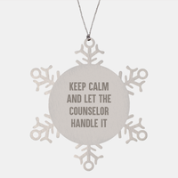 Load image into Gallery viewer, Inspirational Counselor Keepsake Snowflake Ornament Gifts for Christmas - Funny Counselor Quote - Gifts from Family to Counselor - Image 1

