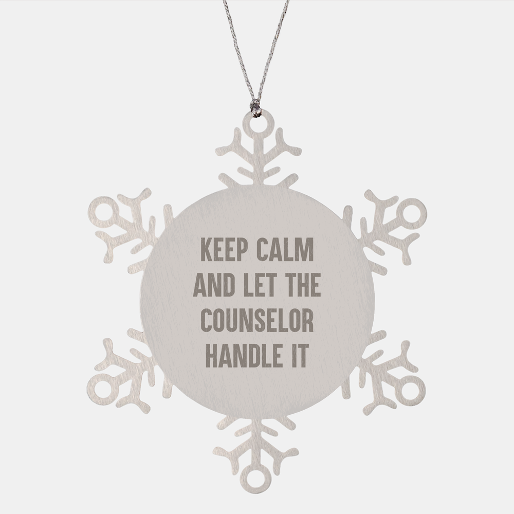 Inspirational Counselor Keepsake Snowflake Ornament Gifts for Christmas - Funny Counselor Quote - Gifts from Family to Counselor - Image 1