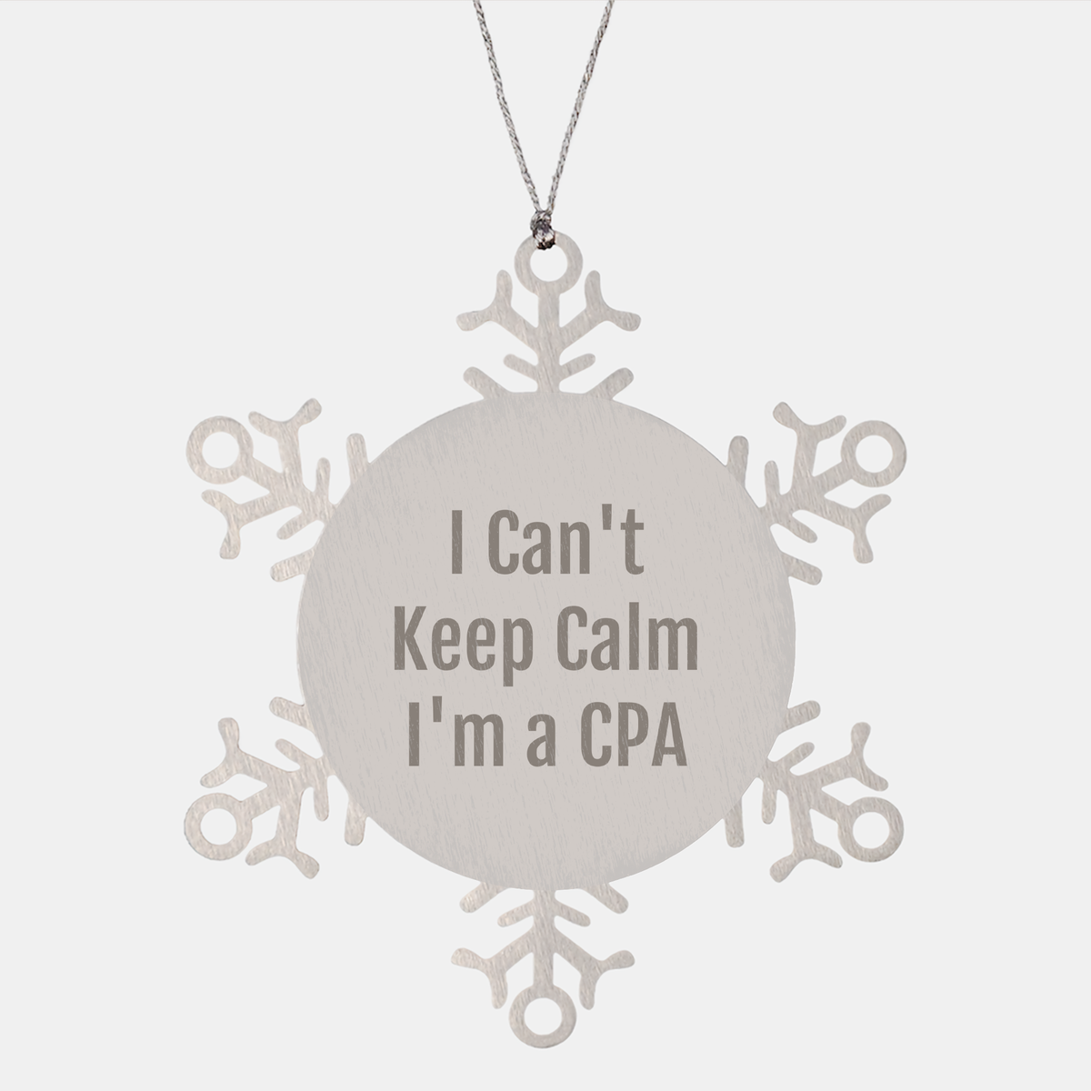 CPA Gifts | Funny CPA Christmas Unique Gifts | Snowflake Ornament for CPAs | I Can't Keep Calm I'm A Cpa - Image 1