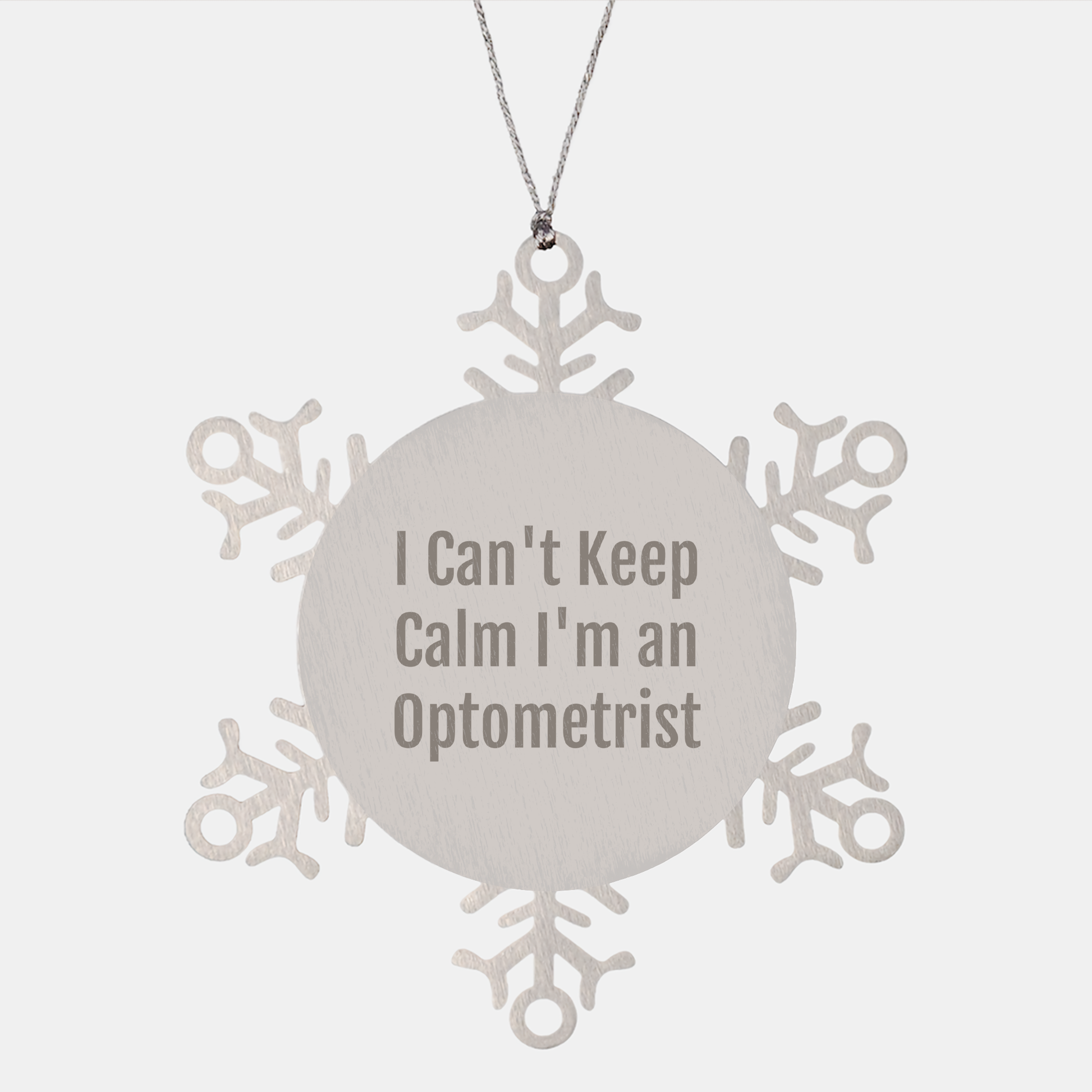 Optometrist Snowflake Ornament Gifts from Friends to Optometrists I Can't Keep Calm I'm An Optometrist Christmas Unique - Image 1
