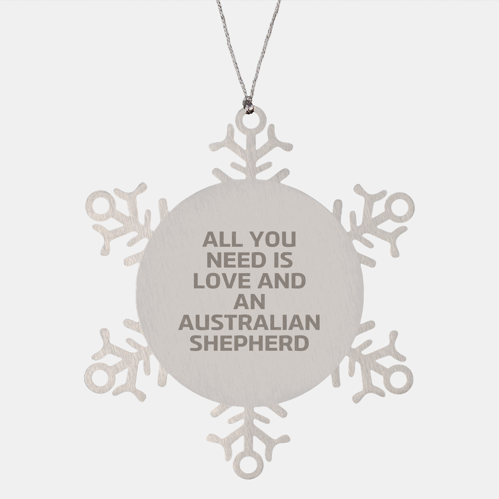 Australian Shepherd Dog Lover Gifts - Encouraging Inspirational Quotes Snowflake Ornament Christmas Unique Gifts for Dog Owners - Unique Holiday Gifts from Pet Lovers to Friends - Image 1