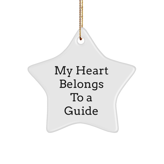 A Star Ornament Gift Idea for the Guide in Your Life, My Heart Belongs To A Guide, Unique Christmas Decoration, Guide Love, Guide Gifts from Family - Image 1