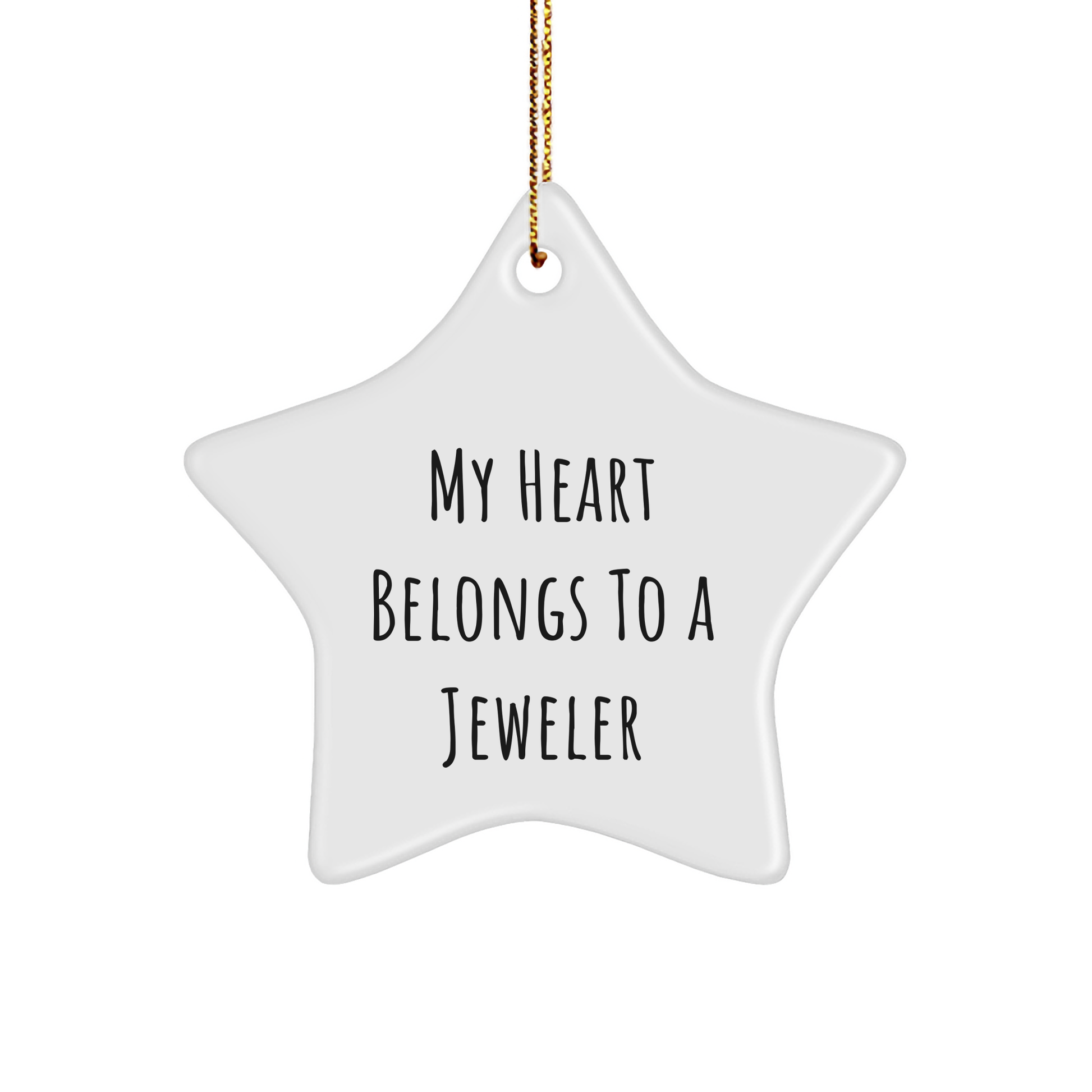 Gifts from Family - My Heart Belongs To A Jeweler, Star Ornament for Jeweler, Christmas Memorable Present for Women, Men, Friends, Coworkers, Family - Image 1