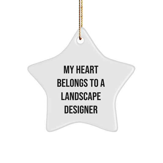 Funny My Heart Belongs To A Landscape Designer Star Ornament Gifts for Landscape Designers Christmas Memorable Presents from Friends to Landscape Designer Lovers - Image 1