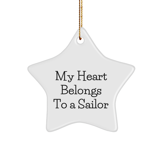 Sailor's Heart Belongs to a Star: Funny Christmas Unique Gifts for Men from Friends, Coworkers, and Family - Image 1
