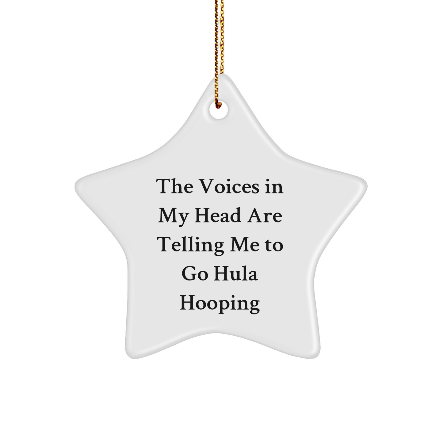Hula Hooping Gifts for Women, Funny Star Ornament from Friends, Christmas Unique Hula Hooping Decor - Image 1