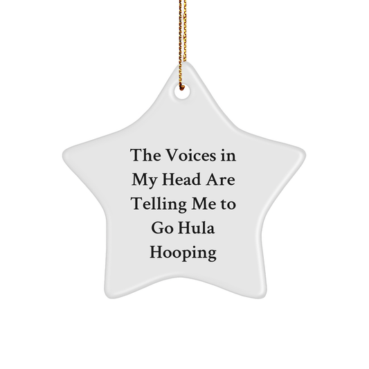Hula Hooping Gifts for Women, Funny Star Ornament from Friends, Christmas Unique Hula Hooping Decor - Image 1