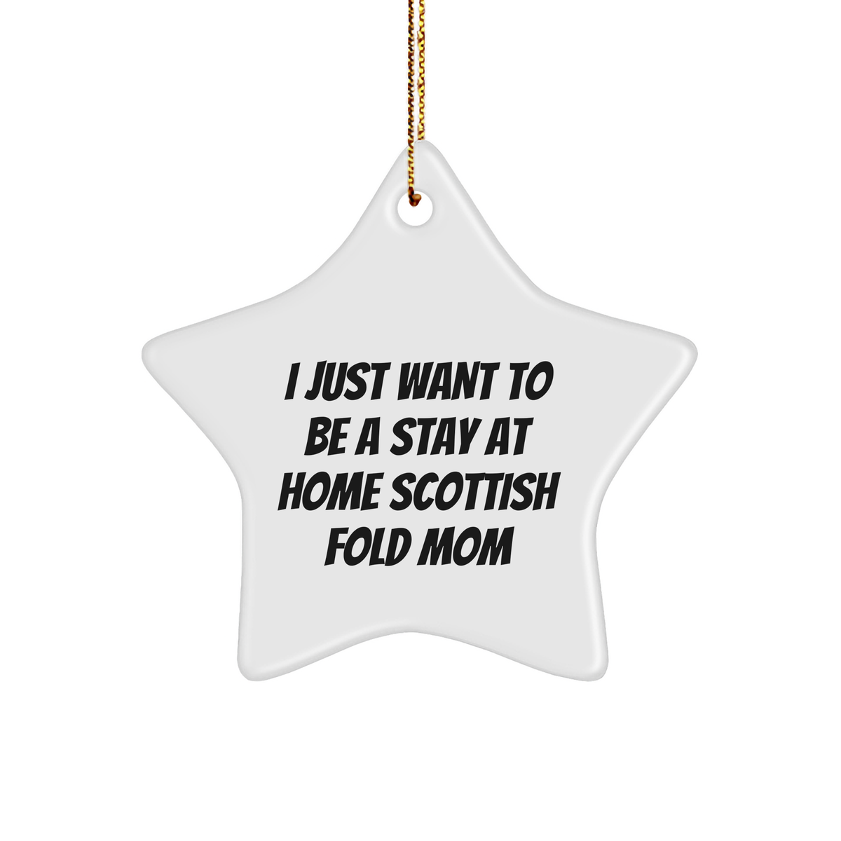 Scottish Fold Cat Mom Star Ornament, Gifts from Family, for Scottish Fold Cat Lovers, Funny Quote, Christmas Unique Gifts - Image 1