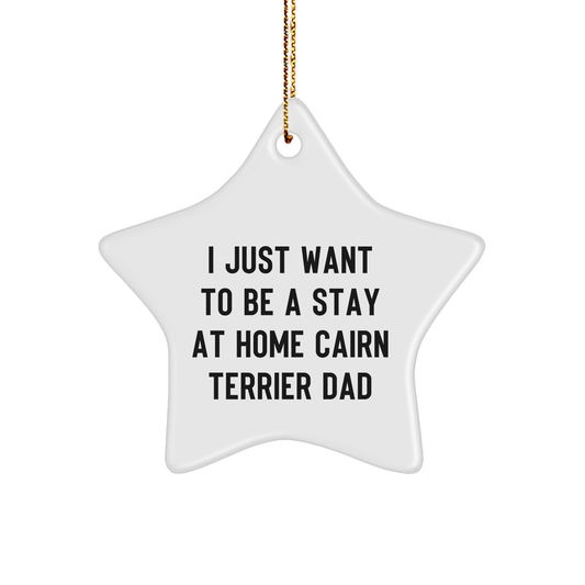 Funny Cairn Terrier Dog Gifts, Star Ornament for Men, Gifts from Dad to Cairn Terrier Dog Lover, Perfect Christmas Unique Gifts - Image 1