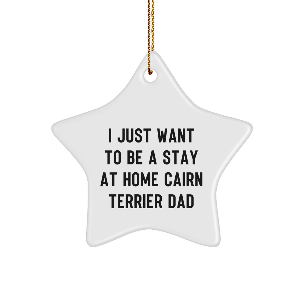 Funny Cairn Terrier Dog Gifts, Star Ornament for Men, Gifts from Dad to Cairn Terrier Dog Lover, Perfect Christmas Unique Gifts - Image 1