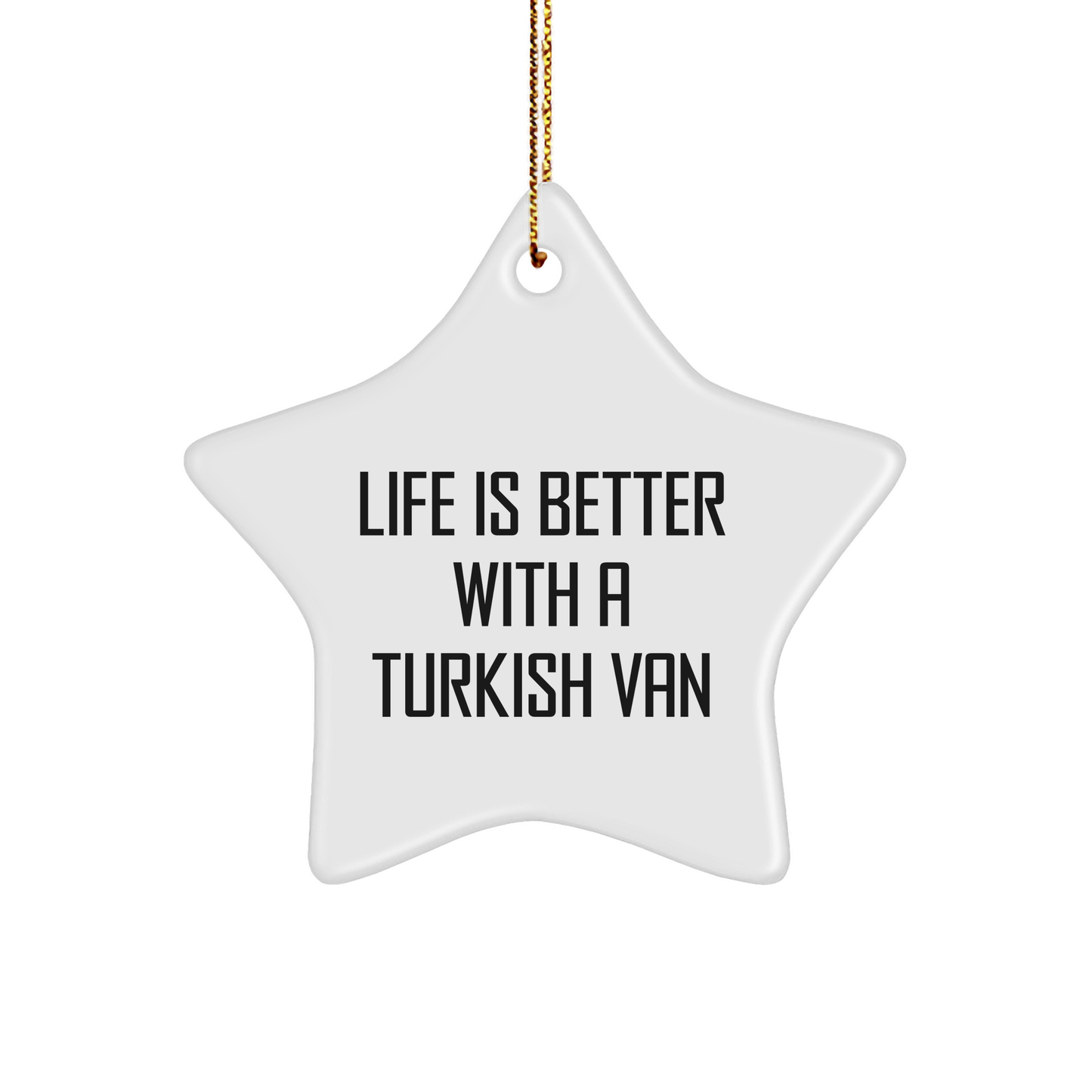 Turkish Van Cat Lovers' Delight, Star Ornament Gifts from Friends for Christmas - Image 1