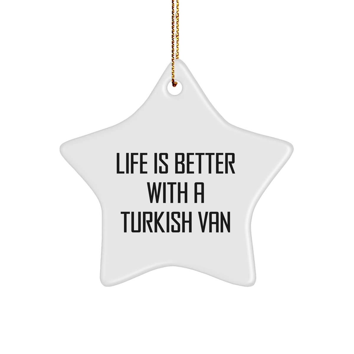 Turkish Van Cat Lovers' Delight, Star Ornament Gifts from Friends for Christmas - Image 1