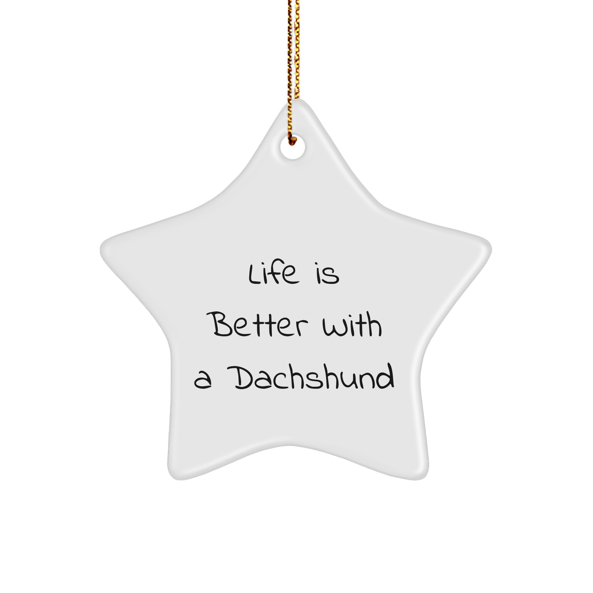 Dachshund Dog Star Ornament Gifts from Family to Dachshund Dog Lovers Funny Christmas Star Ornament - Image 1