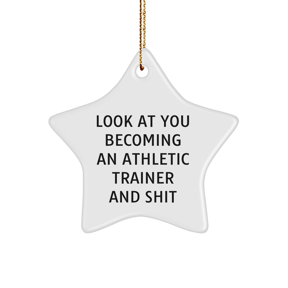 Become an Athletic Trainer Gift for Her, Funny Star Ornament for Christmas, Inspirational Athletic Trainer Graduation Gift, Perfect Unique Gift for Any Athletic Trainer - Image 1