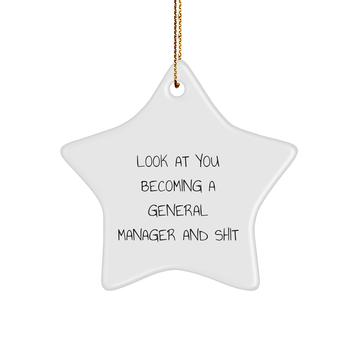 Funny General Manager Gifts, Look At You Becoming A General Manager And Shit Star Ornament for Christmas, Gifts from Friends and Family - Image 1