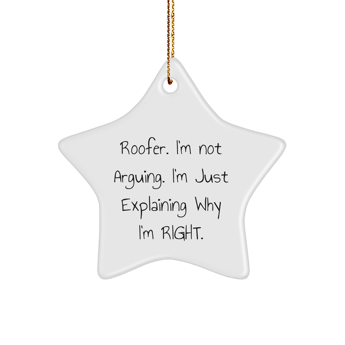 Funny Roofer Star Ornament Gifts from Men for Christmas Unique Decorations - Image 1