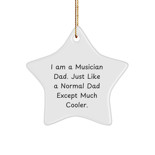 Musician Dad Star Ornament Gifts from Men to Musician Friends Christmas - Image 1