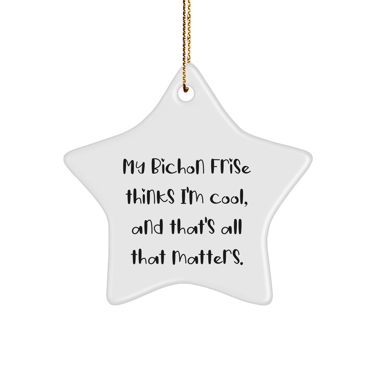 Bichon Frise Dog Star Ornament Gifts from Family, Friends, or Coworkers to Bichon Frise Dog Lovers This Christmas - Image 1