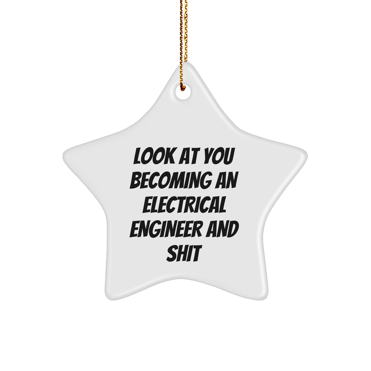 Look at You Becoming an Electrical Engineer Gifts, Funny Star Ornament for Christmas from Friends to Coworkers, Gifts for Electrical Engineers - Image 1