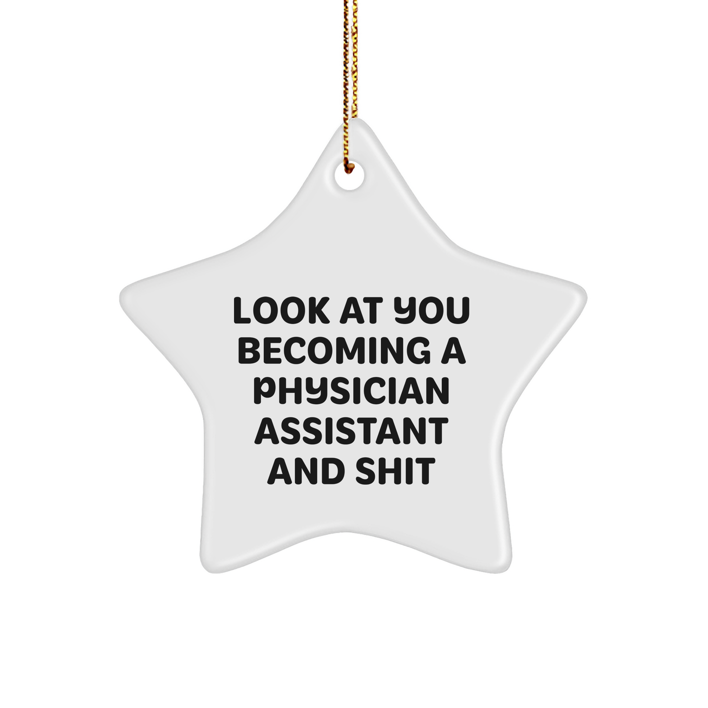 Funny Physician Assistant Gifts from Friends, Gifts for Physician Assistant, Star Ornament Quote, Christmas Unique Gifts - Image 1