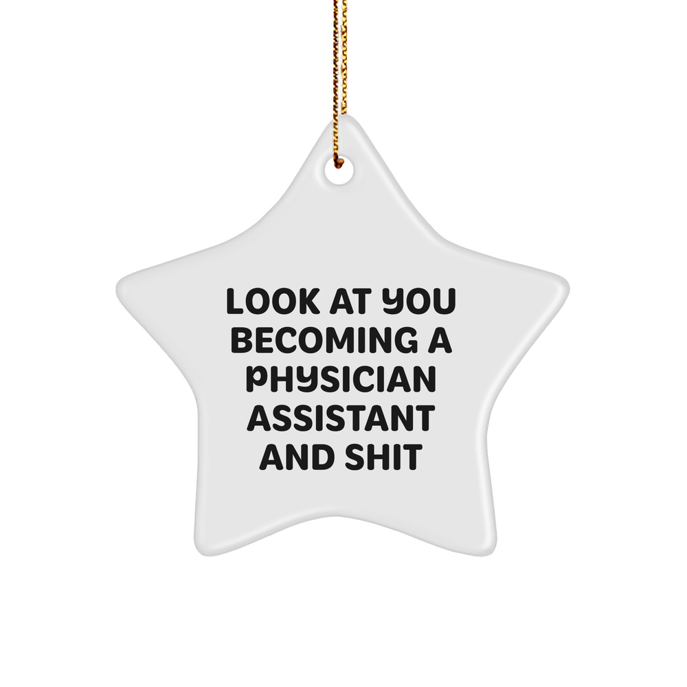 Funny Physician Assistant Gifts from Friends, Gifts for Physician Assistant, Star Ornament Quote, Christmas Unique Gifts - Image 1