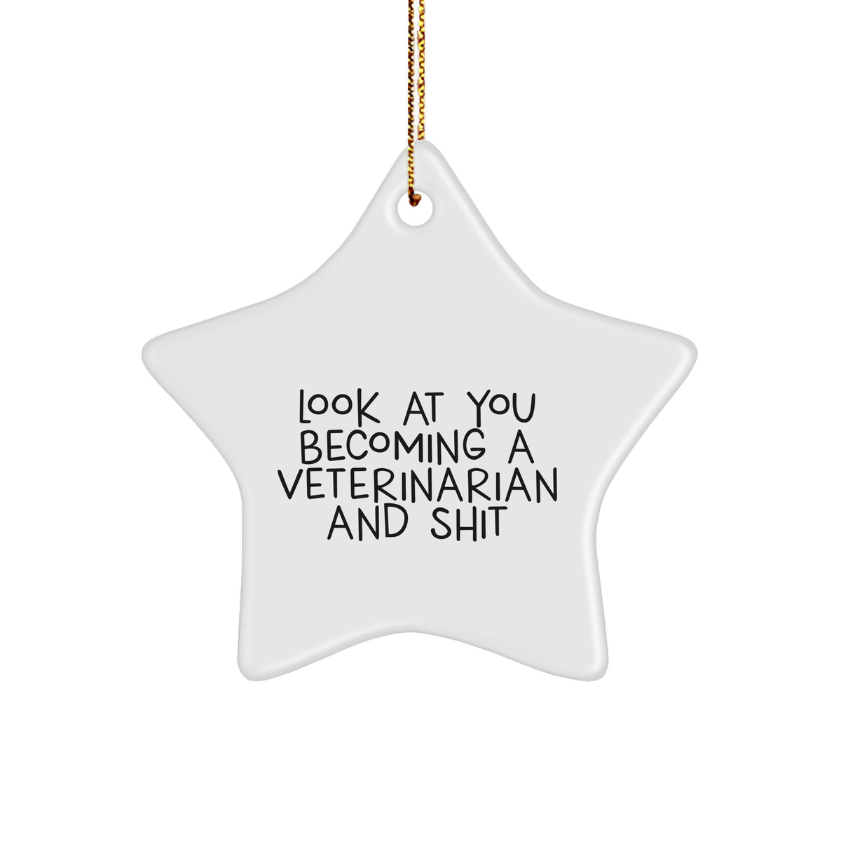 Veterinarian Shining Star Gifts for Veterinarians Funny Quote 'Look At You Becoming A Veterinarian And Shit' Christmas Unique Gifts from Friends - Image 1