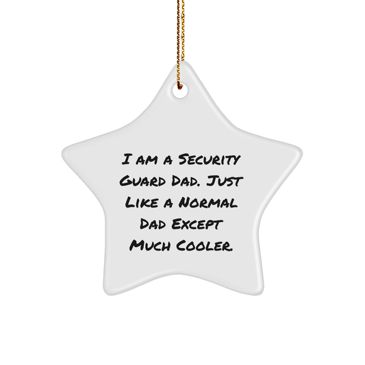 Security Guard Star Ornament - Funny Quote Gift for Men, Women, or Friends - Christmas Unique Gifts from Men to Security Guard - Image 1