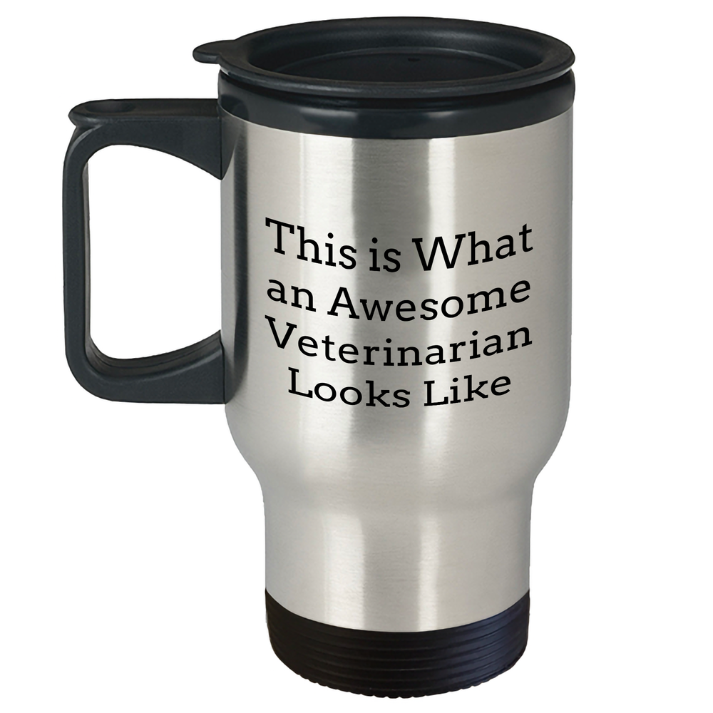 Veterinarian Gifts from Men - This Is What An Awesome Veterinarian Looks Like, Travel Mug for Father's Day - Image 1