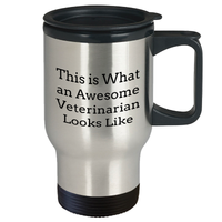 Load image into Gallery viewer, Veterinarian Gifts from Men - This Is What An Awesome Veterinarian Looks Like, Travel Mug for Father&#39;s Day - Image 2
