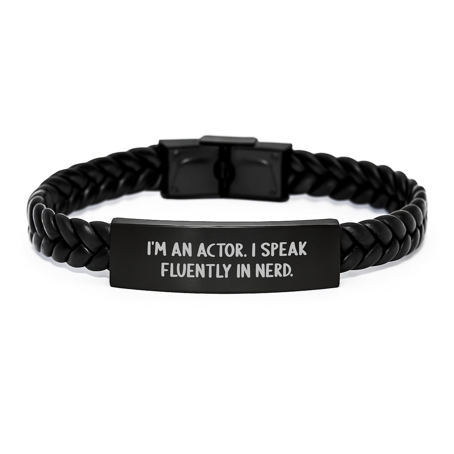 Funny Actor Interlaced Leather Bracelet, Gifts from Friends to Actor, Graduation Unique Gifts for Men Actor - Image 1