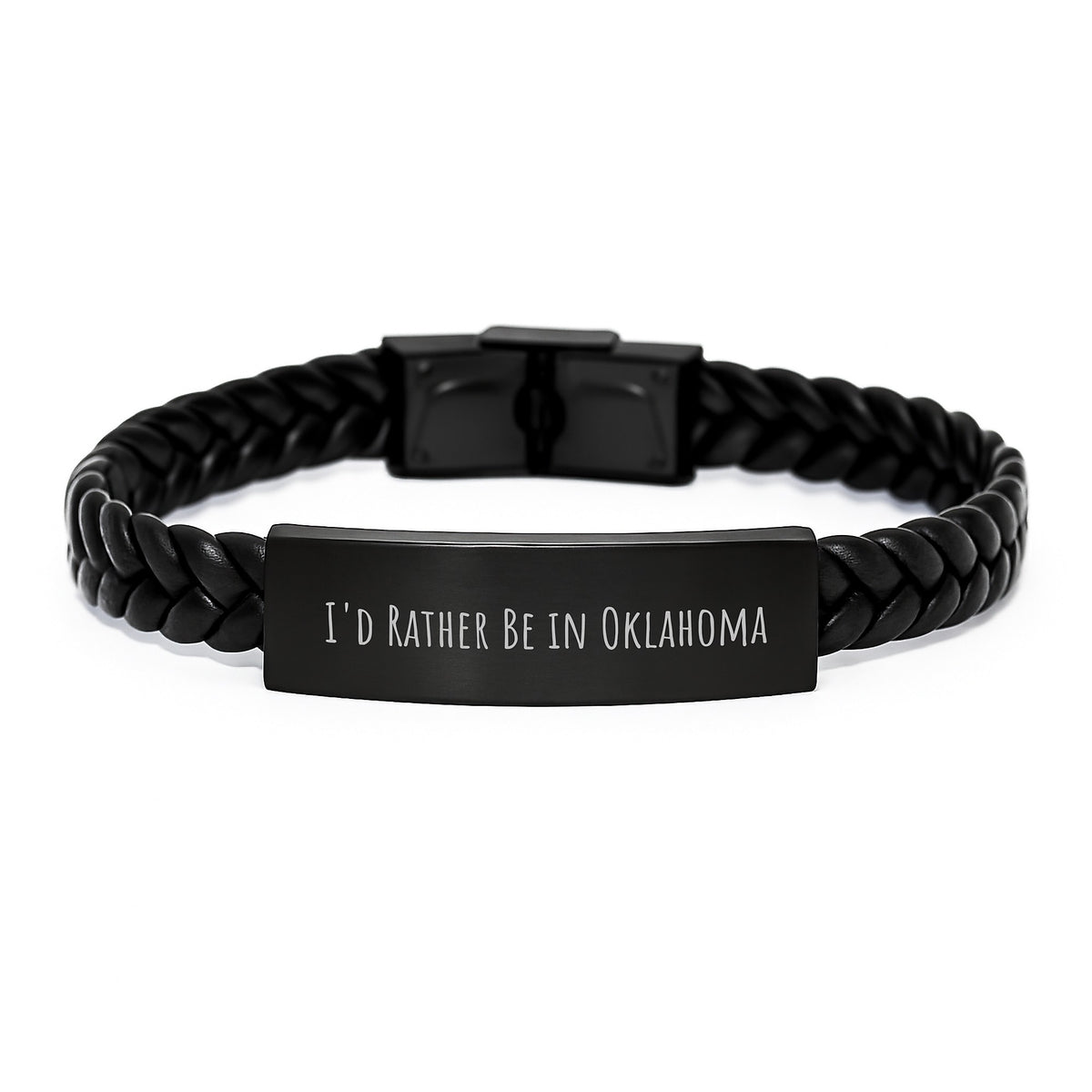 Oklahoma Gift for Him - I'd Rather Be In Oklahoma Keepsake Bracelet - Image 1