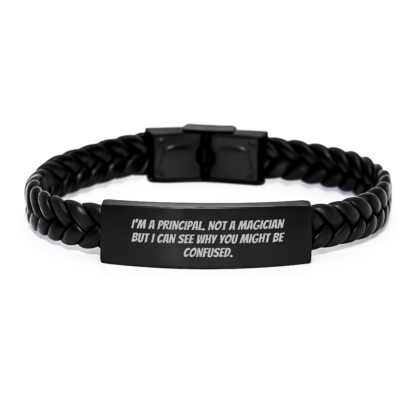 Principal Keepsake Interlaced Leather Bracelet for Him Birthday Gift - Image 1