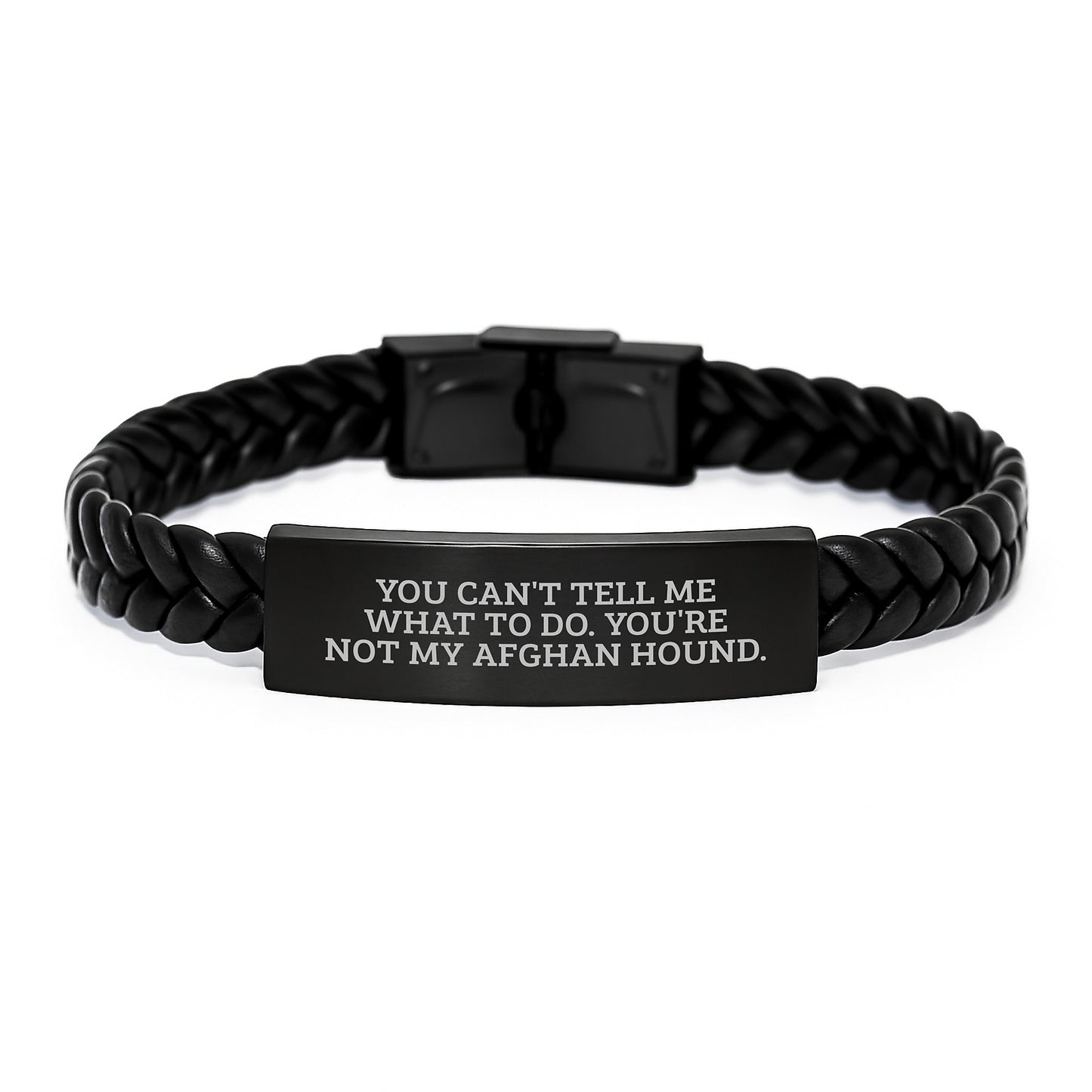 Funny Afghan Hound Dog Lover Gifts from Friends to Afghan Hound Dog Owners - Interlaced Leather Birthday Unique Gifts - Image 1