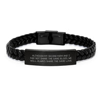 Load image into Gallery viewer, Second Mom Interlaced Leather Wristband Gifts from Family to Second Mom for Graduation - Image 1
