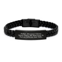 Load image into Gallery viewer, Judge Approved Interlaced Leather Wraps, Funny Quote Gift for Judge, Gifts from Friends to Judge, Graduation Unique Gifts for Judge - Image 1
