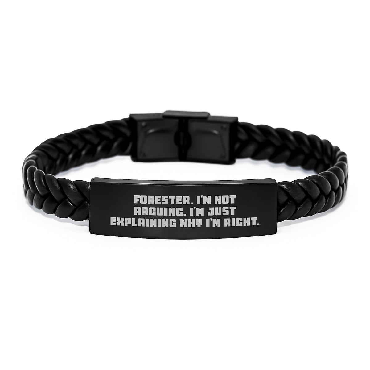 Forester's Humorous Interlaced Leather Bracelet Gifts from Friends, Graduation Unique Gifts for Men - Image 1