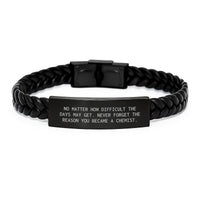 Load image into Gallery viewer, Inspiring Chemist Gifts for Him - Interlaced Leather Bracelet with Funny Quote, Gifts from Friends, Christmas Unique Presents for Men - Image 1

