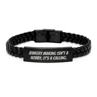 Load image into Gallery viewer, Funny Quote Interlaced Leather Bracelets for Jewelry Making Enthusiasts Gifts from Friends, Christmas Unique Gifts for Jewelry Making Women - Image 1
