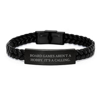 Load image into Gallery viewer, Funny Board Games Gifts from Friends, Inspirational Interlaced Leather Bracelet for Board Games Lovers, Christmas Unique Gifts for Him - Image 1
