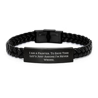 Load image into Gallery viewer, Funny Painter Gifts - Interlaced Leather Bracelet for Men, Women - Gifts from Friends to Family with Inspirational Quote - Image 1
