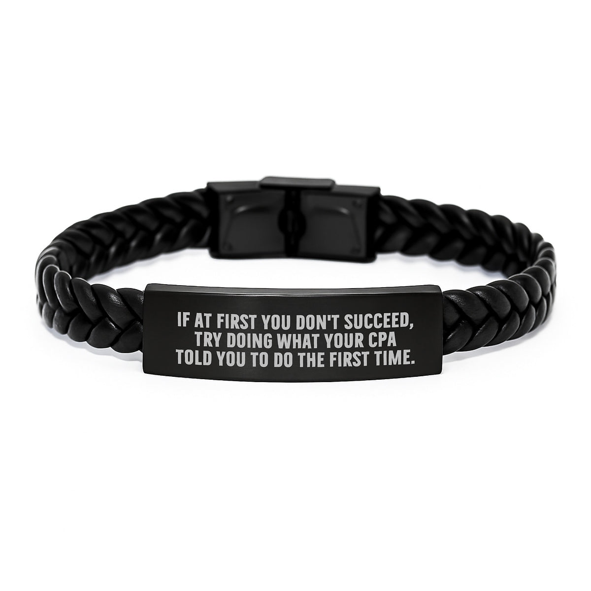 Funny CPA Gifts, Interlaced Leather Bracelet for Men, Women, Friends, Coworkers, Family - Unique Christmas Memorable Presents from CPA - Image 1