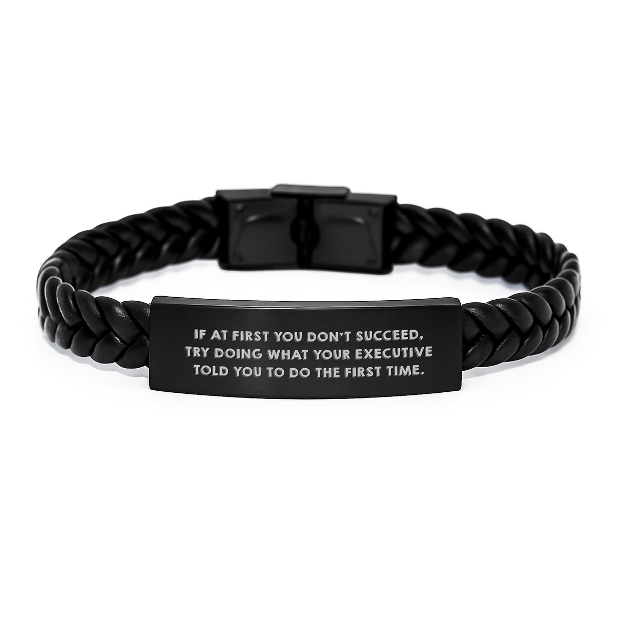 Funny Executive Leather Bracelet Gifts for Men from Boss, Encouragement Christmas Unique Presents - Image 1