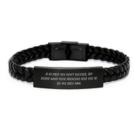 Load image into Gallery viewer, Funny Preacher Quotes Interlaced Leather Bracelets Gifts for Preacher Friends and Family Christmas Unique Presents from Men - Image 1

