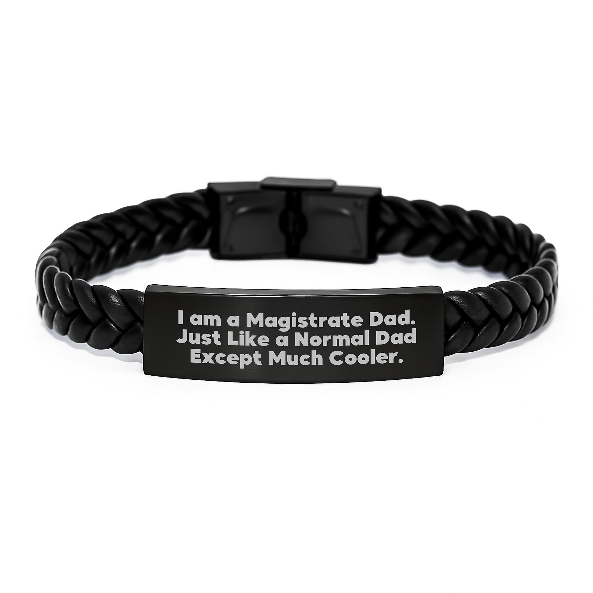 Magistrate Dad Leather Bracelet Gifts for Him - Funny I Am a Magistrate Dad Gift, Birthday Unique Gifts for Magistrate Friends from Family - Image 1