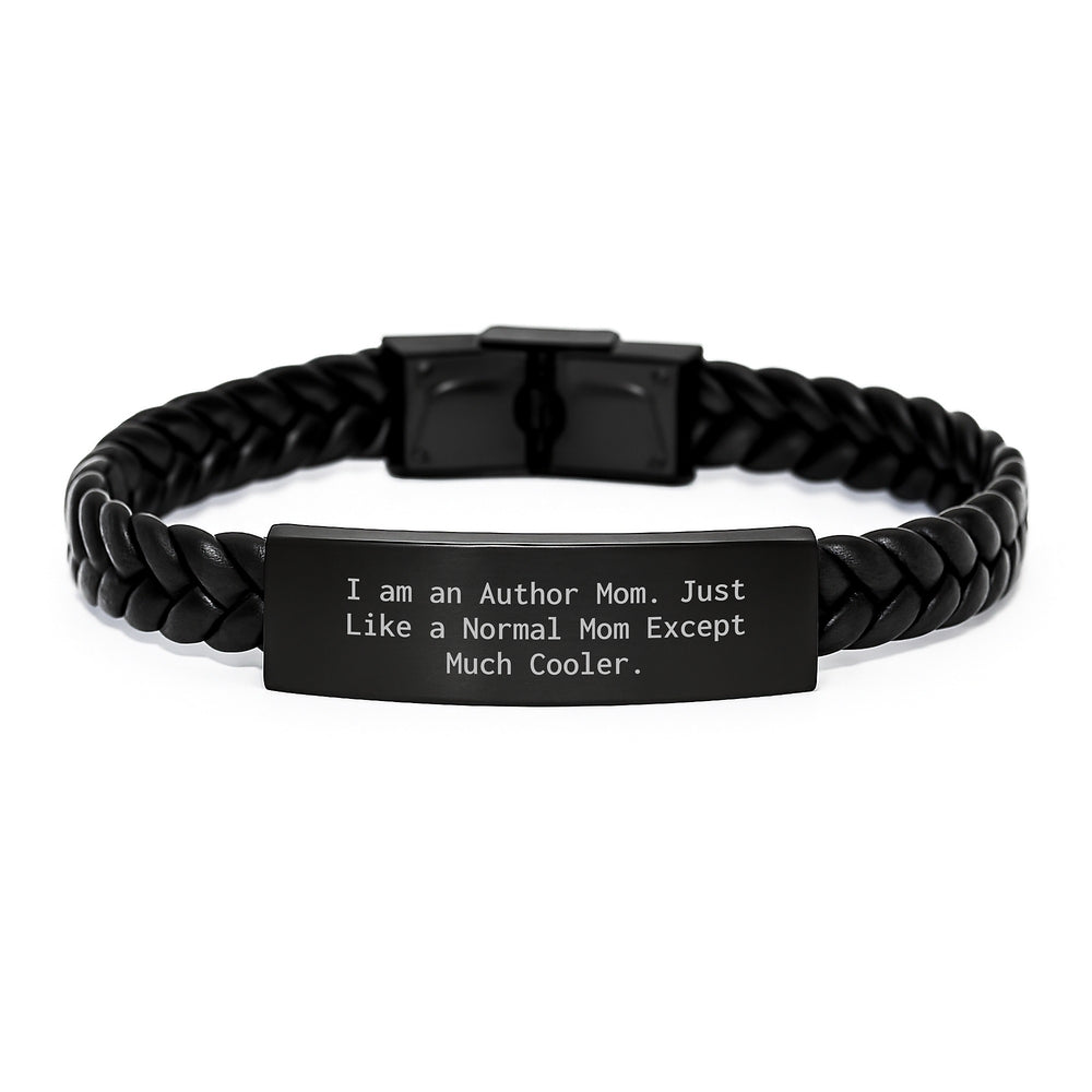 Author Gifts, Funny Quote Interlaced Leather Bracelet, Gifts from Mom, for Author Graduation Unique Gifts - Image 1